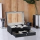 thumbnail image 4 of Caja para relojes de hombre con 12 compartimentos, estuche para relojes, vitrina para joyas, color negro, 4 of 5