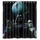 thumbnail image 1 of Cortina de ducha con diseño de armadura de Darth Vader de Star Wars, juego de cortinas de baño con ganchos, tamaño 66 x 72 pulgadas, 1 of 3