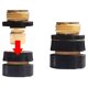 thumbnail image 2 of Conectores Rápidos para Manguera de Jardín Xiny Tool 3/4 Pulgadas Paquete de 6, 2 of 7