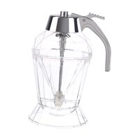 Magideal - Dispensador De Miel Tarro De Miel Con Soporte, Transparente, Herramienta De Cocina De 180Ml, Sin Goteo, Dispensador De Jarabe De Arce, Contenedor De M