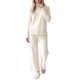 thumbnail image 2 of INSPIRE CHIC Conjunto de Suéter de Punto de 2 Piezas para Mujer Cuello Alto Hombro Caído Manga Larga Ajustable Apricot Mediano, 2 of 6