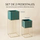 thumbnail image 4 of Set 2 Porta Macetero Pedestal Maceta Plantas Verde Dorado, 4 of 7