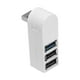 thumbnail image 2 of Hub USB 3.0 De 3 Puertos Convertidor Giratorio De 270 Grados Para Cámara Digital De Ratón Blanco, 2 of 5