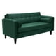 thumbnail image 2 of Sofa Retro 3c + 2 Pouf Felpa 00 Verde Botella, 2 of 6