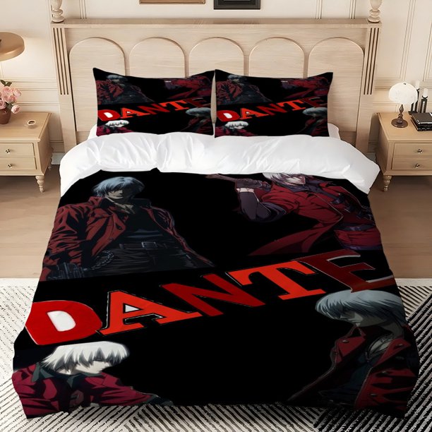 3pcs Dante-Themed Digital Print Bedding Set Featuring a Duvet Cover And Two Pillowcases Soft And Comfortable