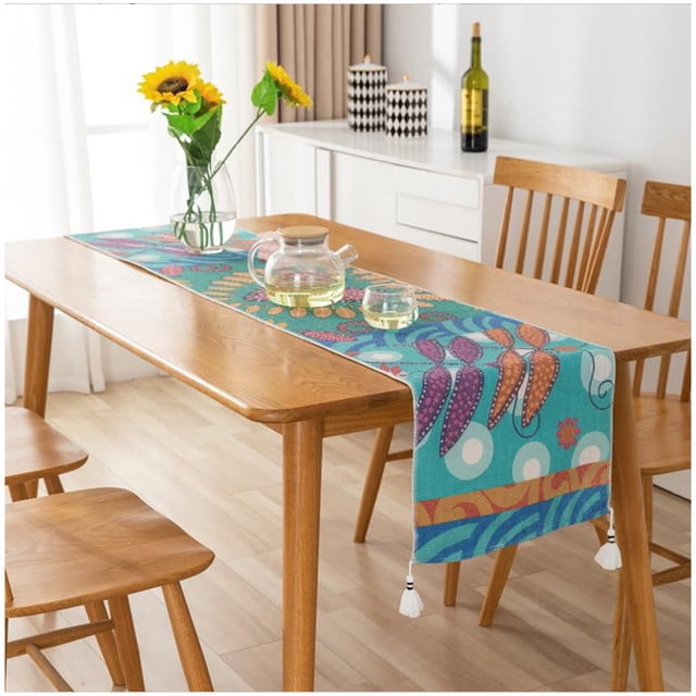 Genérico - Camino De Mesa + Individuales Set De 7 Piezas 35x180cm Md03