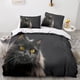 thumbnail image 1 of Black cat Bedding Set Single Twin Full Queen King Size Cute cat Bed Set Aldult Kid Bedroom Duvetcover Sets 3D Pet Bed Sheets, 1 of 5