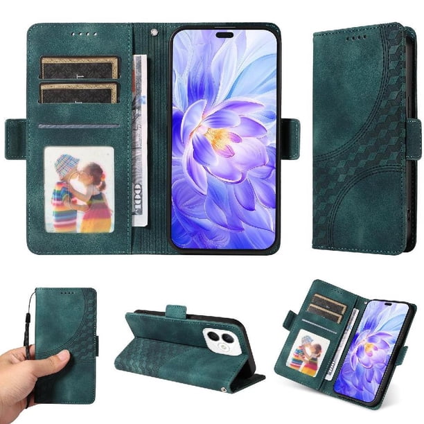 Carcasa FOXDOCK Honor X60i de cuero PU, diseño acolchado clásico, protección contra caídas y rayones