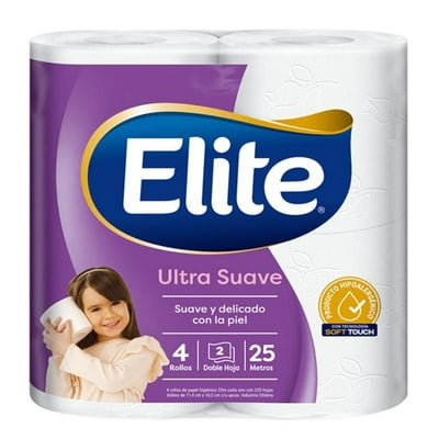 Papel Higiénico Ultra Doble Hoja 25 M 4 Un Elite