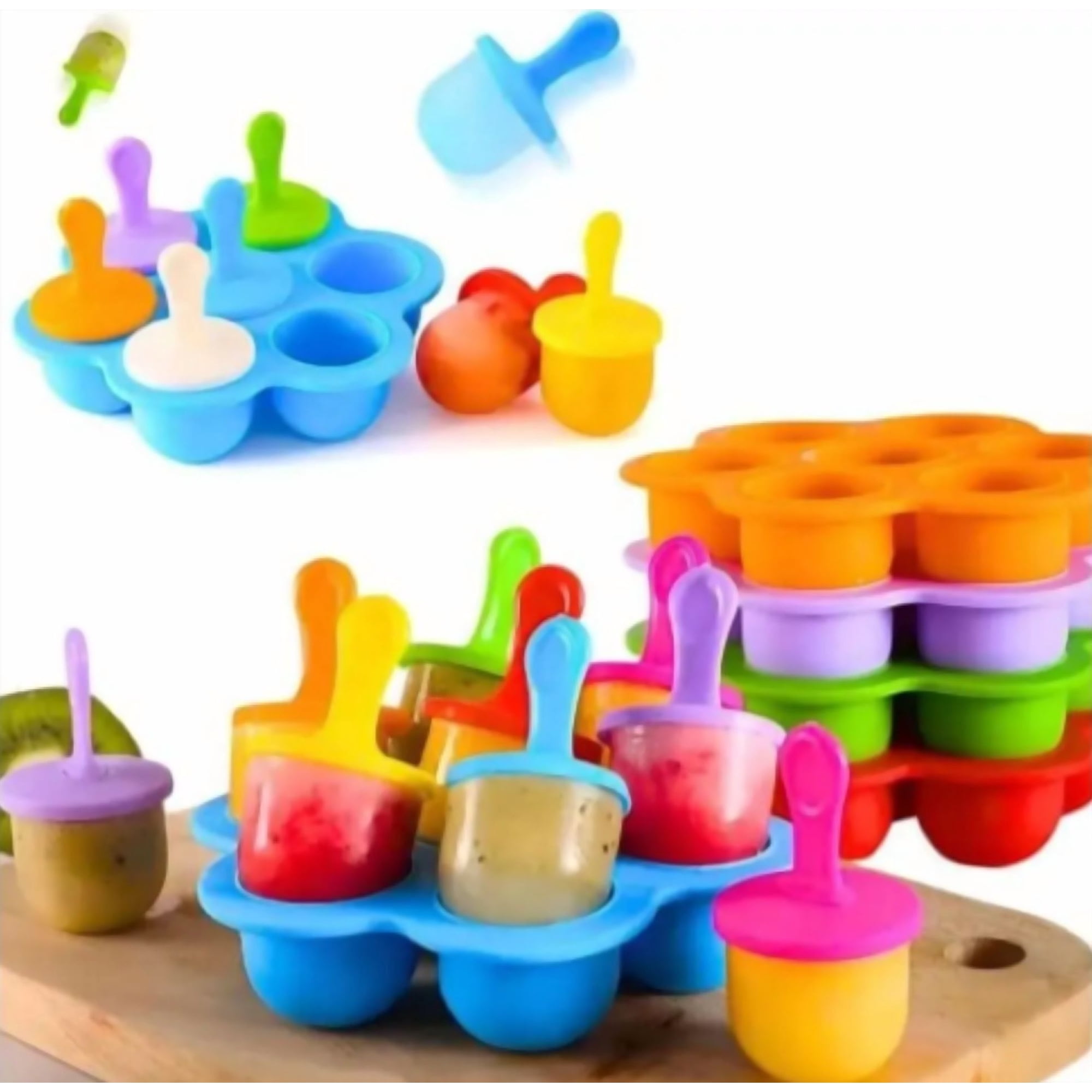 Genérico - Moldes Helado Para Leche Materna O Frutas Silicona Libre Bpa