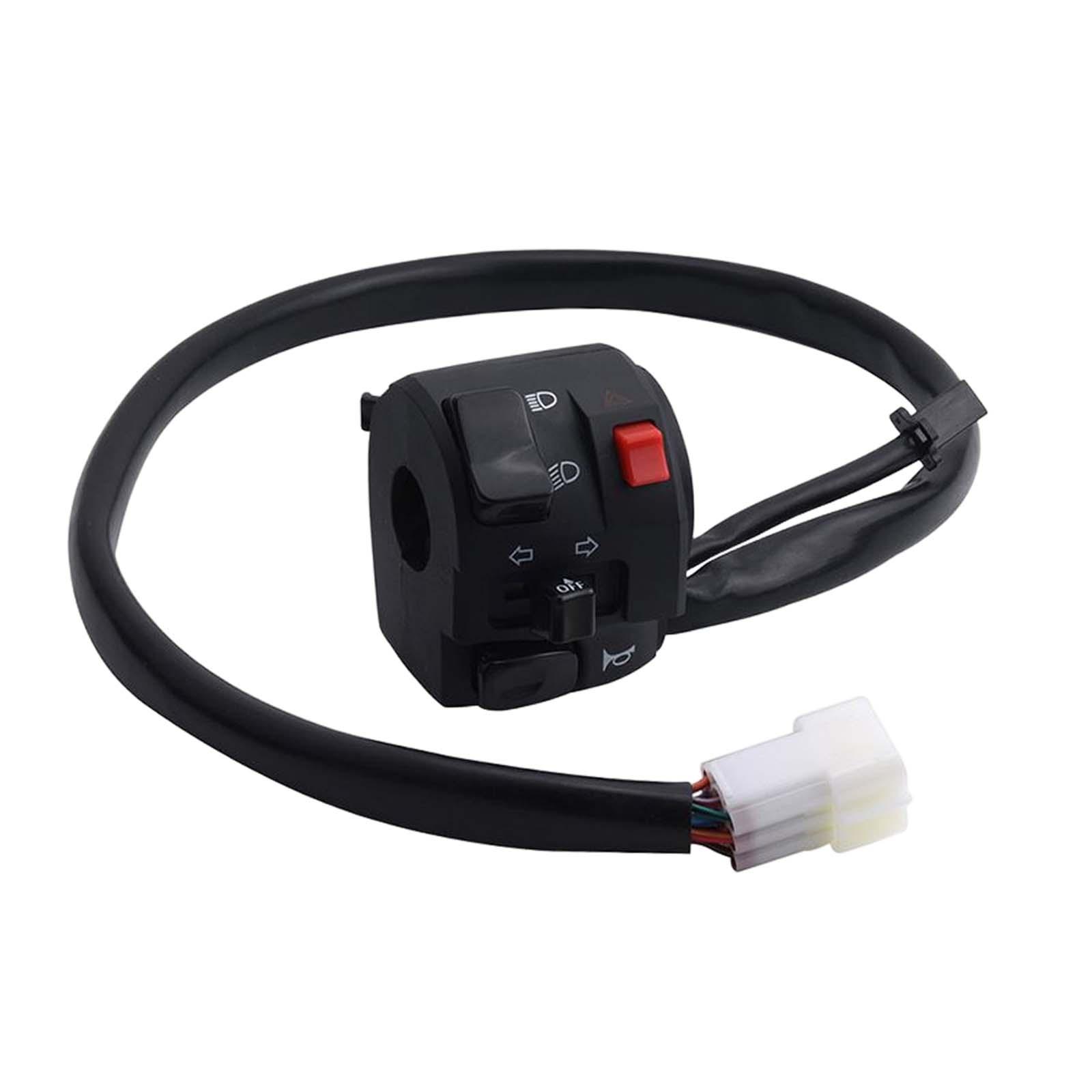 Magideal - Interruptor De Control Del Manillar Botón De Bocina 7/8 Pulgadas 22Mm Interruptor De Parada De Encendido Piezas De Repuesto, Control Universal De