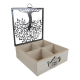 thumbnail image 3 of Caja de té árbol metal 4 divisiones 20x8cm, 3 of 3