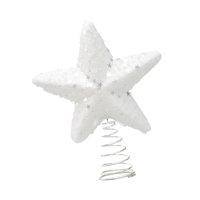 Bothyi - Estrella Para La Copa Del Árbol De Navidad, Para Uso En Interiores Y Exteriores, Color Blanco