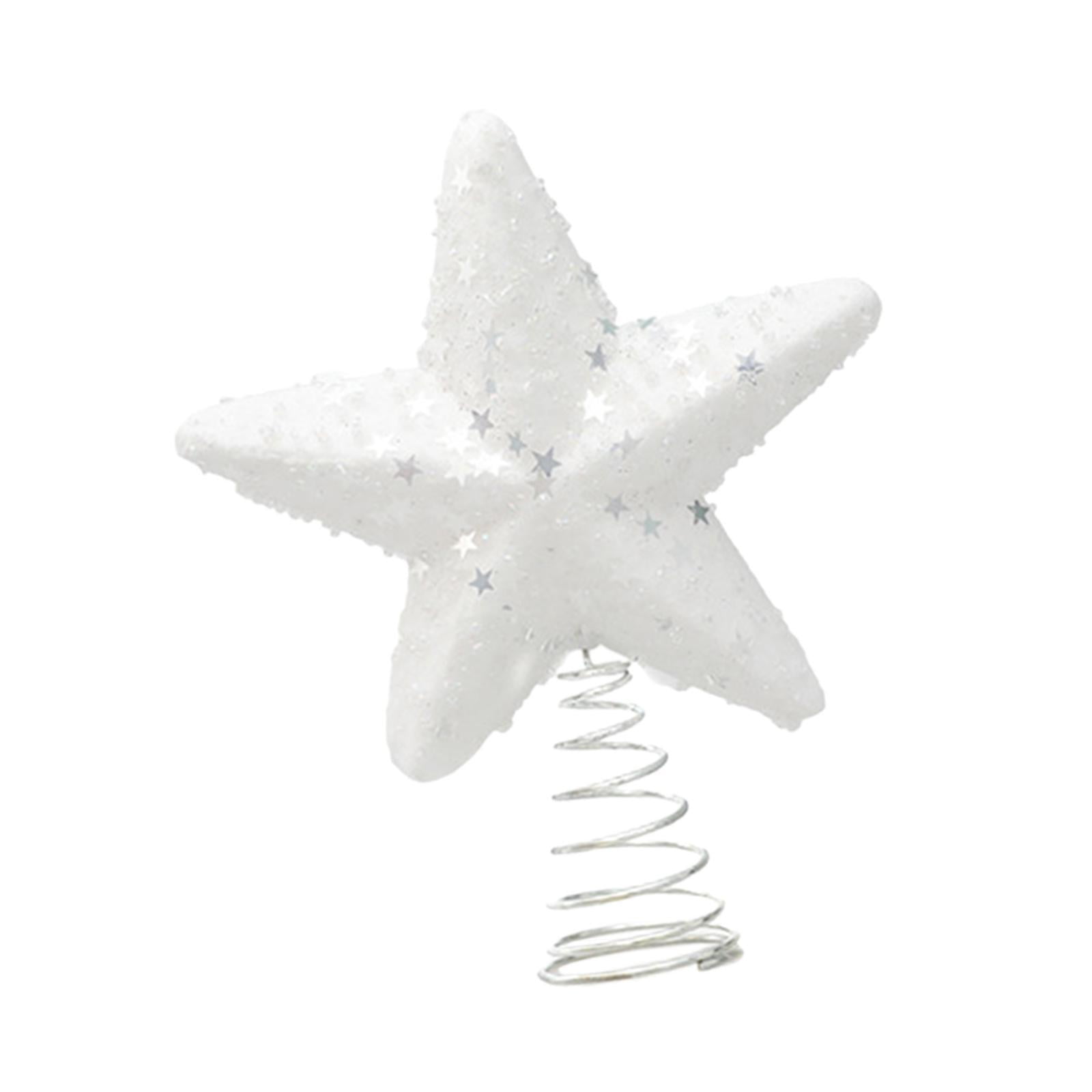 Bothyi - Estrella Para La Copa Del Árbol De Navidad, Para Uso En Interiores Y Exteriores, Color Blanco