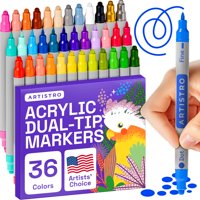 Marcadores De Pintura Acrílica Artistro 36 De Doble Punta Para Niños Y Adultos