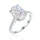 thumbnail image 2 of Anillo de Compromiso de Plata Esterlina 925 de 6 Quilates Corte Ovalado CZ Diamante Simulado Anillos Alianzas de Boda para Mujer Aniversario Promesa Anillo Nupcial, 2 of 6