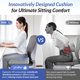 thumbnail image 4 of Cojín de asiento de gel con soporte ergonómico de espuma viscoelástica ZIKEE, 4 of 8
