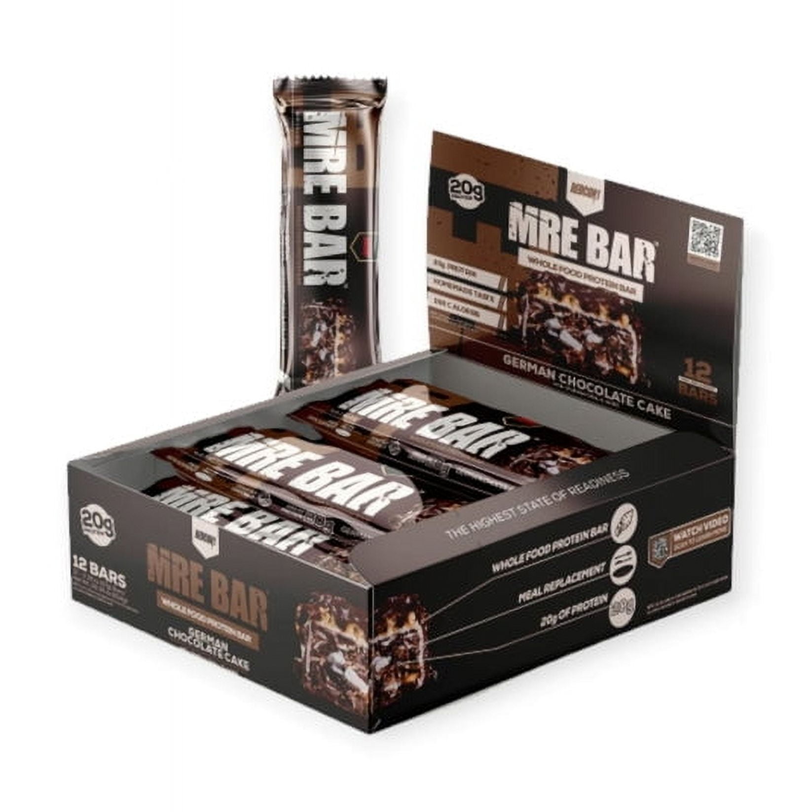 Redcon1 - Box 12 Barras Mre Bar 20g Proteina German Chocolate Cake -