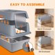 thumbnail image 3 of Caja de arena para gatos Fitrobust de acero inoxidable, extra grande, 3 of 9