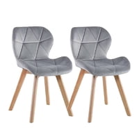 Habita2 Chile - Set 2 Sillas Velvet Gris
