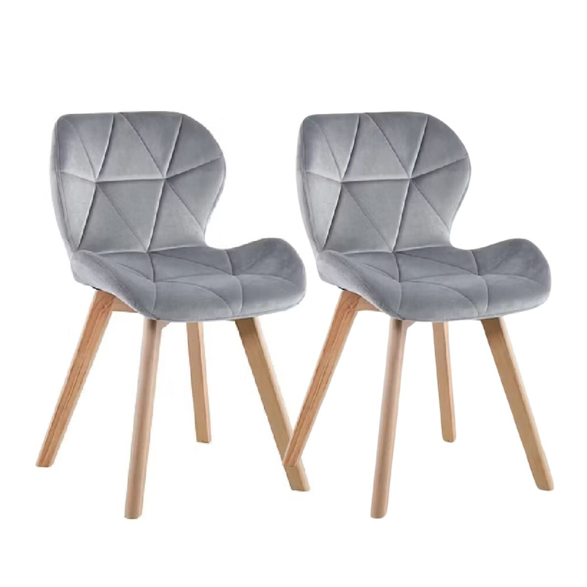 Habita2 Chile - Set 2 Sillas Velvet Gris