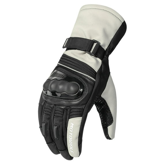 Guantes para motociclismo de Invierno Motowolf MDL0318 - Negro Verde - Talla M