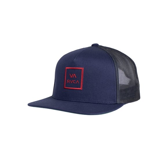 Gorra RVCA Ajustable estilo Trucker Azul Marino/Roja (talla única)