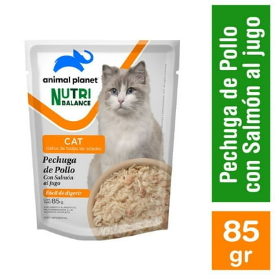 Alimento Húmedo Gato Adulto Sabor Pechuga De Pollo Con Salmón Al Jugo Pouch 85 G Animal Planet