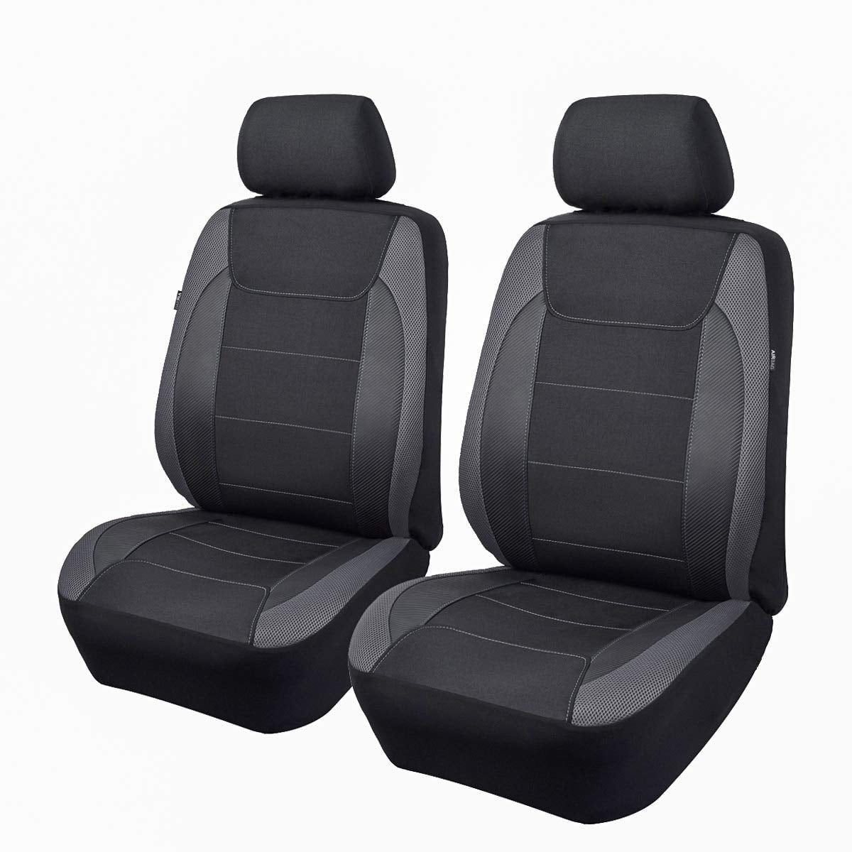 Fundas Para Asientos De Coche Flying Banner, Fibra De Carbono, Malla De Aire, Gris