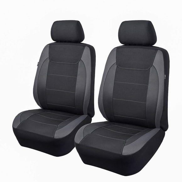 Fundas Para Asientos De Coche Fibra De Carbono Malla De Aire Gris