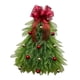 thumbnail image 5 of Corona De árbol De Navidad Para Puerta De Entrada, Adorno Colgante Para Sala De Jardín Con Lazo Rojo, 5 of 5