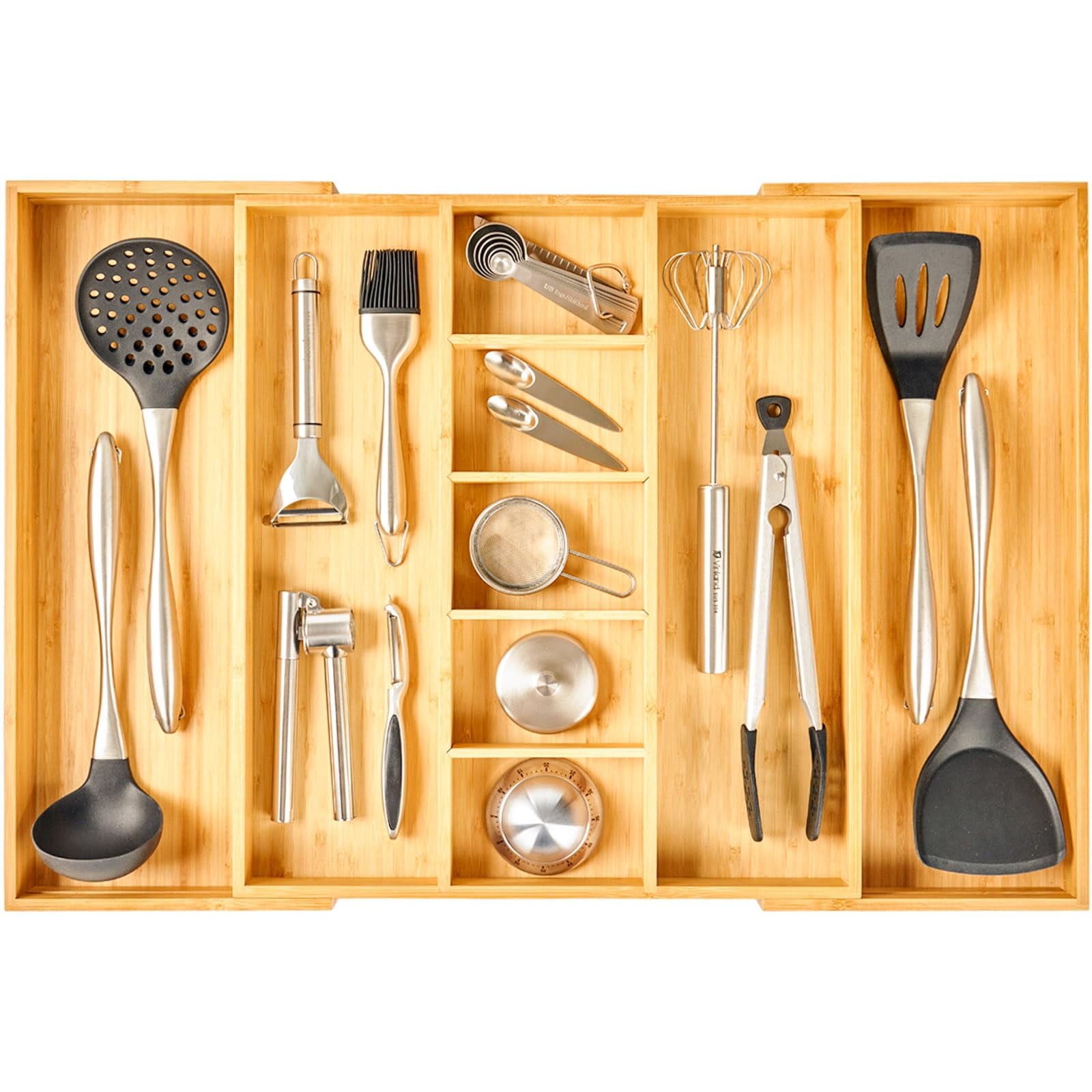 Organizador De Cajones De Cocina Umilife, Extra Grande, Ampliable