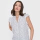thumbnail image 3 of Blusa Mujer Cuello Mao Vuelos Puntos Blanco Corona, 3 of 5