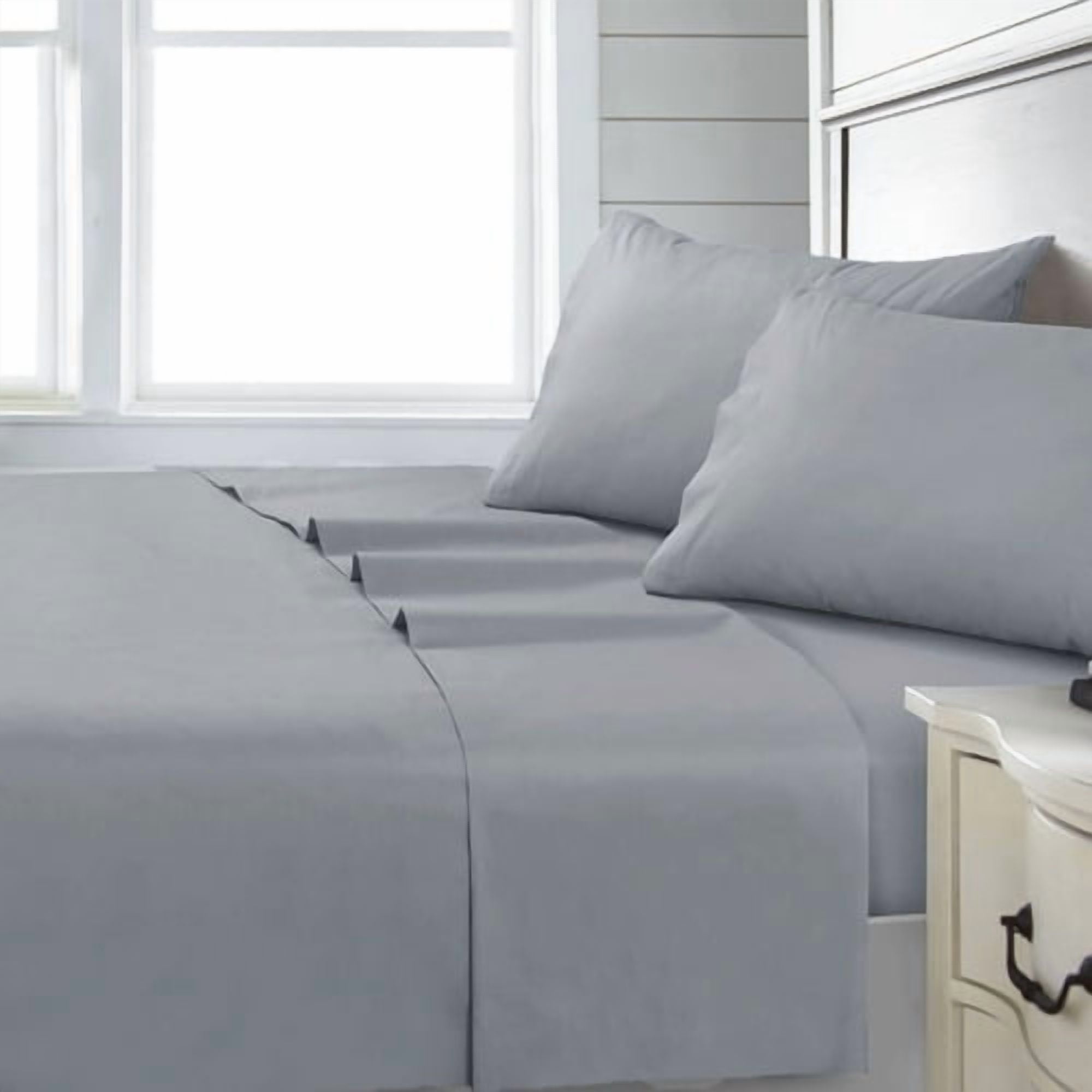 Sabana Andes 144 Hilos Lisa Gris 1 Plaza