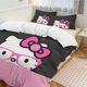 thumbnail image 2 of Cute Cartoon Hello Kitty1 3 Pieces Duvet Cover Set Full Size Super Soft Fade Resistant Microfiber, 2 of 4
