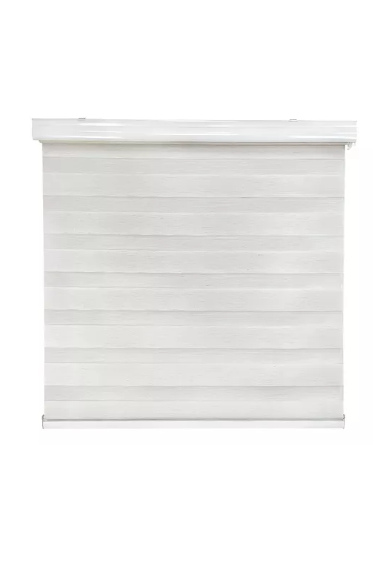 Genérico - Cortina Roller Duo Zebra Día Noche 150X200Cm Blanco Jaspeado