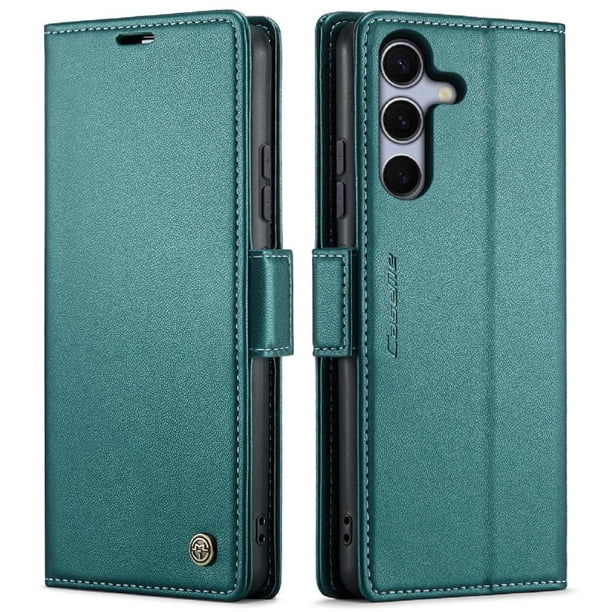 CaseMe tipo cartera Samsung Galaxy S25 Plus 5G con cierre magnético, RFID, tarjetero, soporte, carga inalámbrica
