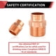 thumbnail image 5 of Adaptador macho de cobre EFIELD de 1/2 pulgada C x MIP (paquete de 10), 5 of 6