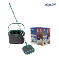 Set Mopa Cuadrada Giratoria Escurridor Con Repuesto Clynder