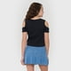 thumbnail image 2 of Polera Niña Teen Manga Corta Rib Negro Corona, 2 of 5