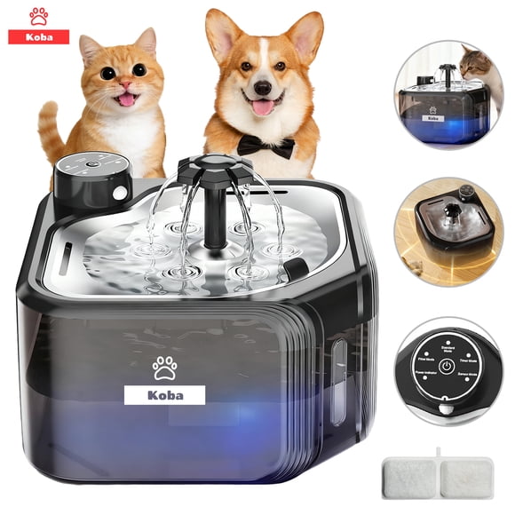 Bebedero Para Mascota Con Sensor Fuente Agua Inalámbrica 2800ml Gatos Michis Perros