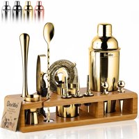 Kit De Bartender Barillio Gold De 23 Piezas En Acero Inoxidable