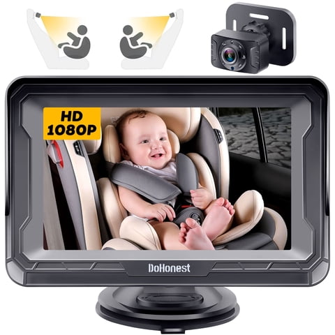 Cámara De Coche Para Bebés Dohonest Hd 1080P Con Monitor Orientado Hacia Atrás