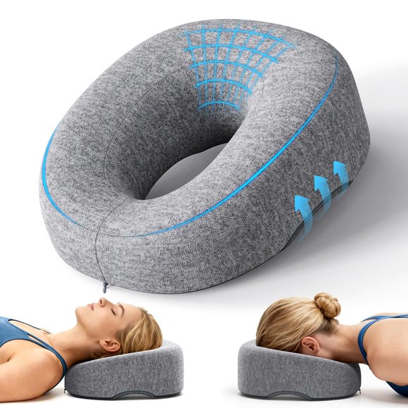 Almohada A-Pce para Masaje Boca Abajo de Espuma Viscoelástica Gris