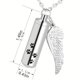 thumbnail image 2 of Collar relicario cenizas o recuerdos mascotas cilindro alas patitas silver, 2 of 3