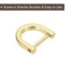 thumbnail image 4 of Uxcell D-Rings Tornillo en Grillete, Paquete de 4 Anillos en D de 15mm en Forma de U para Bolso de Mano DIY, Oro, 4 of 7
