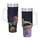 thumbnail image 4 of Elio Vaso aislado de acero inoxidable con asa, diseño temático, regalo para familia, amigos y fans; incluye pajita y encaja en el portavasos estándar, 40 oz, 4 of 6