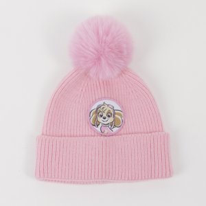 Gorro Con Pompón Niña Skye Rosado Paw Patrol