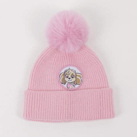Gorro Con Pompón Niña Skye Rosado Paw Patrol