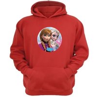 Genérico - Polerón Canguro Elsa Y Anna Rojo Talla Xl Unisex